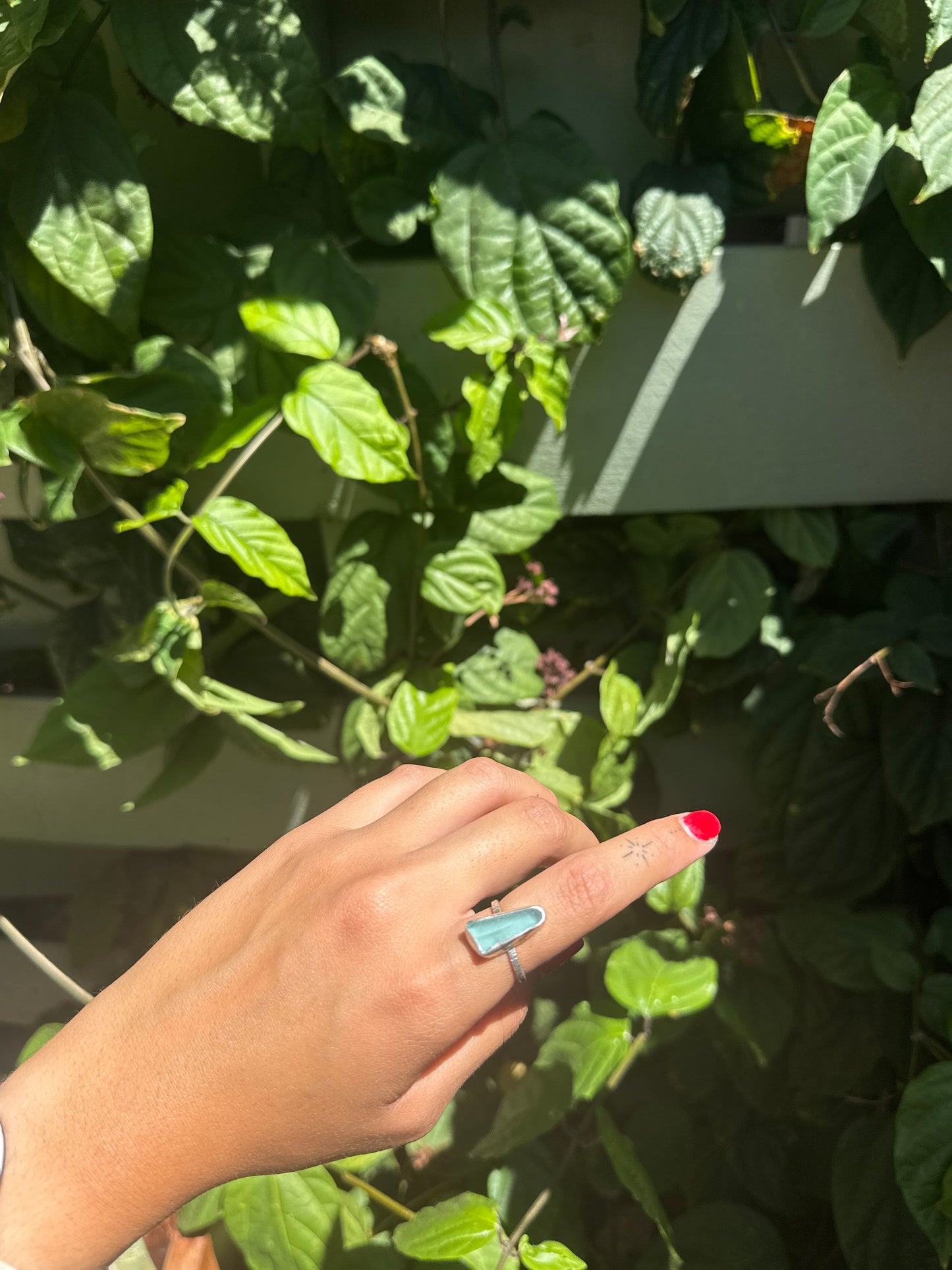 Blue Seaglass Ring MTO