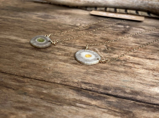 Signature Birthstone Inlaid Antler Necklace 2