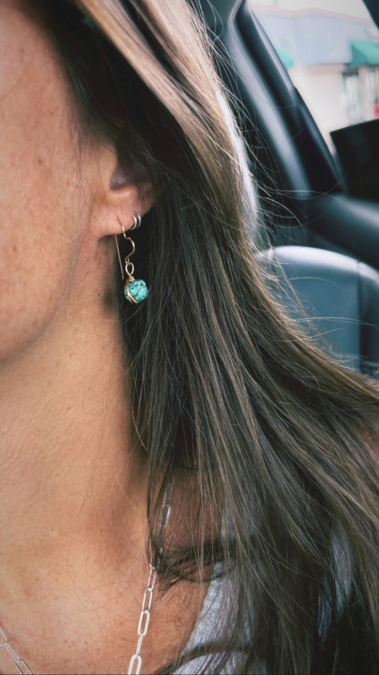 Turquoise Heart Earrings *rts