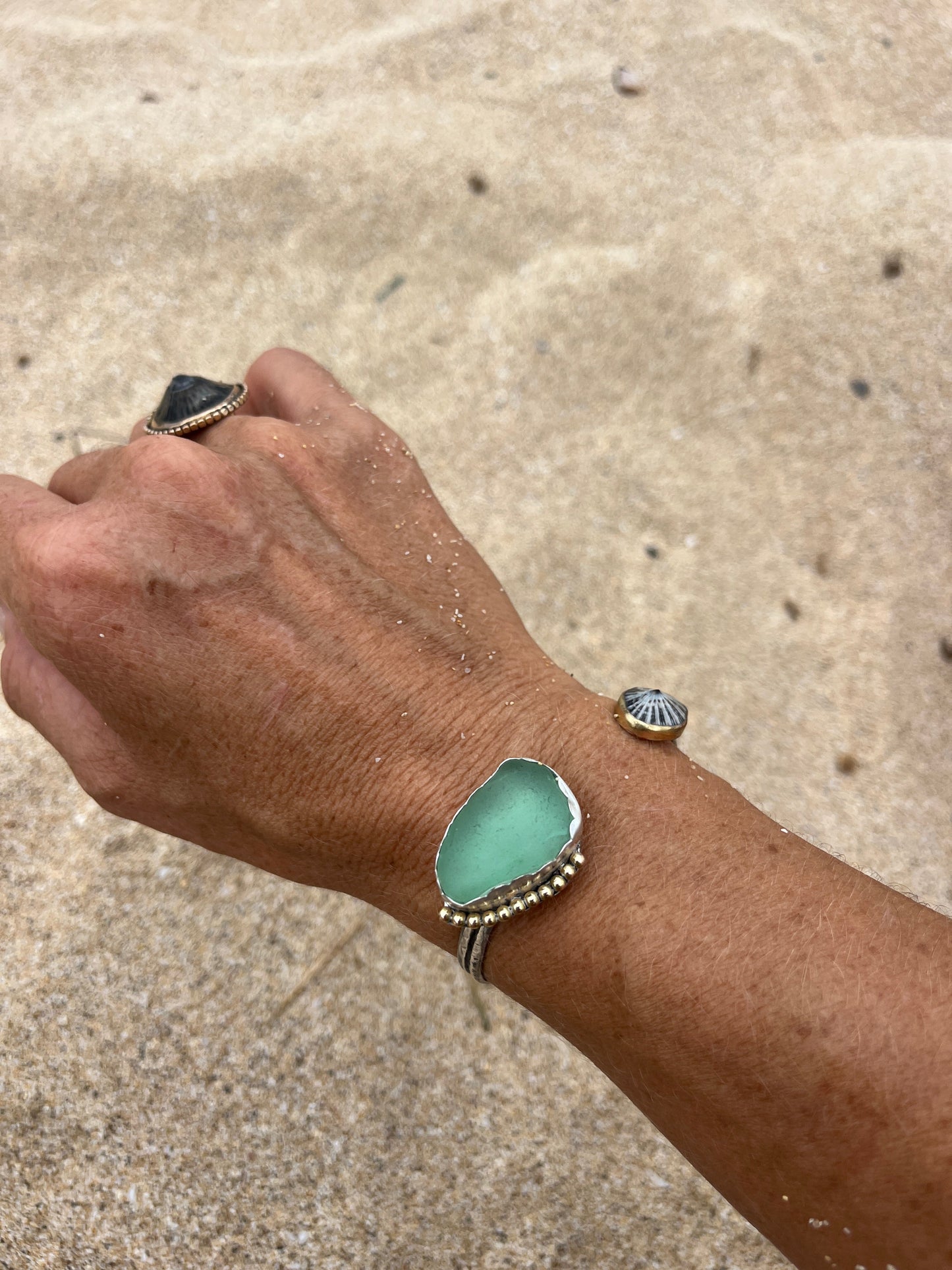 Bar Harbor Sea Glass Cuff