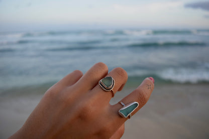 Blue Seaglass Ring MTO