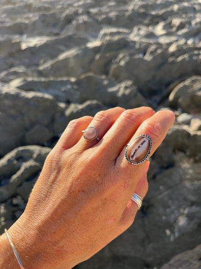 Hawaiian Snakehead Cowrie Ring MTO
