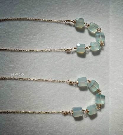 Peru Blue Chalcedony Necklace