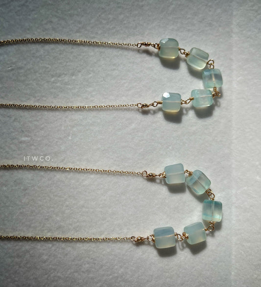 Peru Blue Chalcedony Necklace