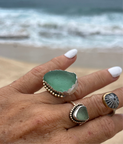 Bar Harbor Sea Glass Cuff