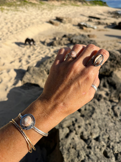 Hawaiian Snakehead Cowrie Ring MTO