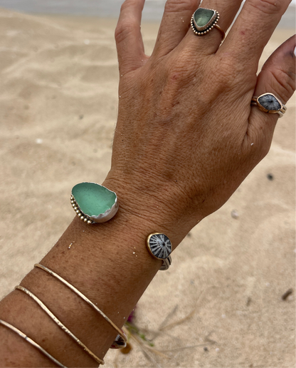 Bar Harbor Sea Glass Cuff