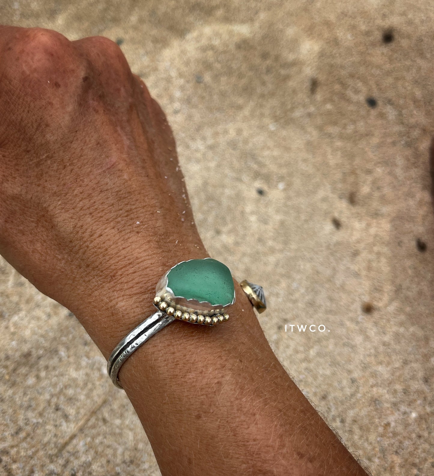 Bar Harbor Sea Glass Cuff