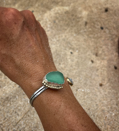 Bar Harbor Sea Glass Cuff