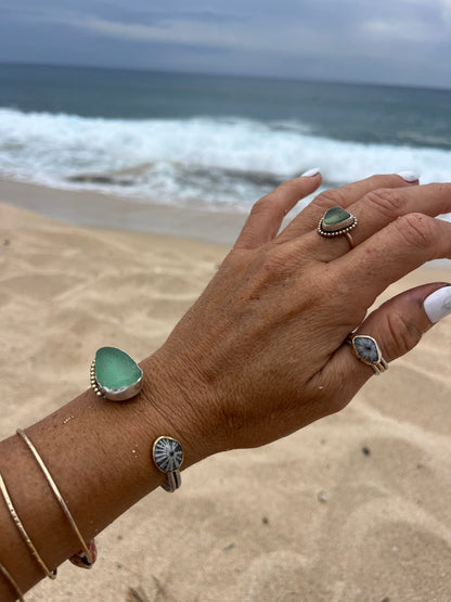 Bar Harbor Sea Glass Cuff