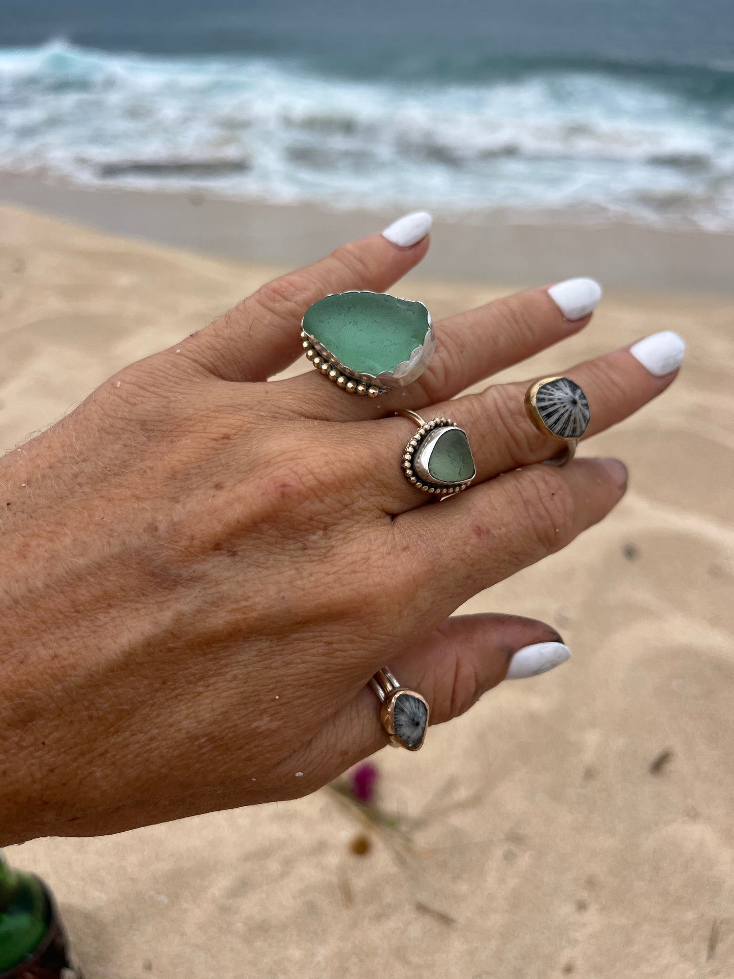 Bar Harbor Sea Glass Cuff