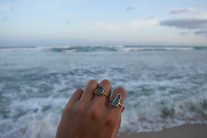 Blue Seaglass Ring MTO