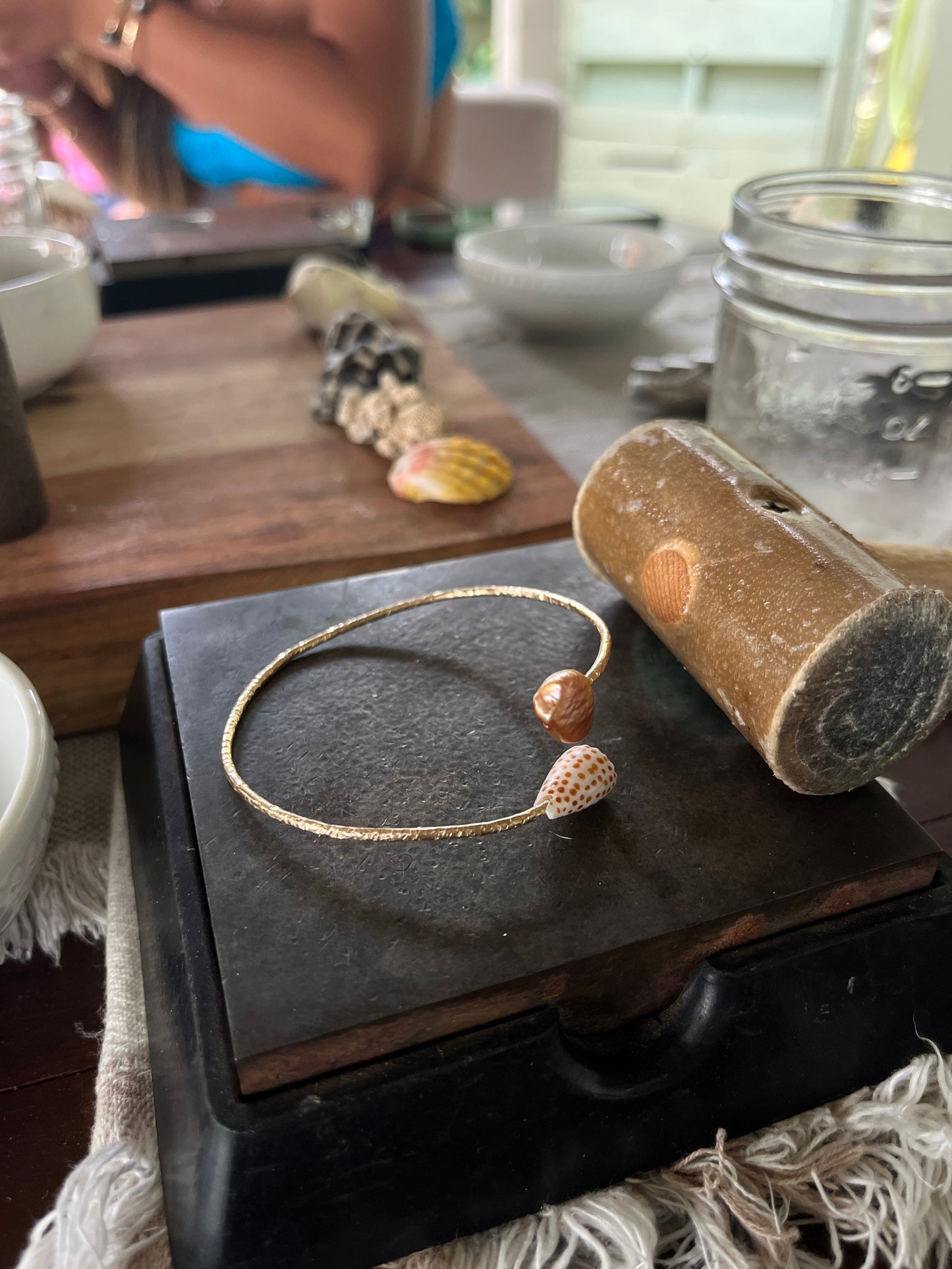 Hawaiian Flea Cone x Champagne Edison Wrap Cuff MTO