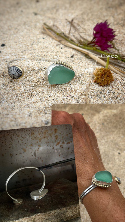 Bar Harbor Sea Glass Cuff