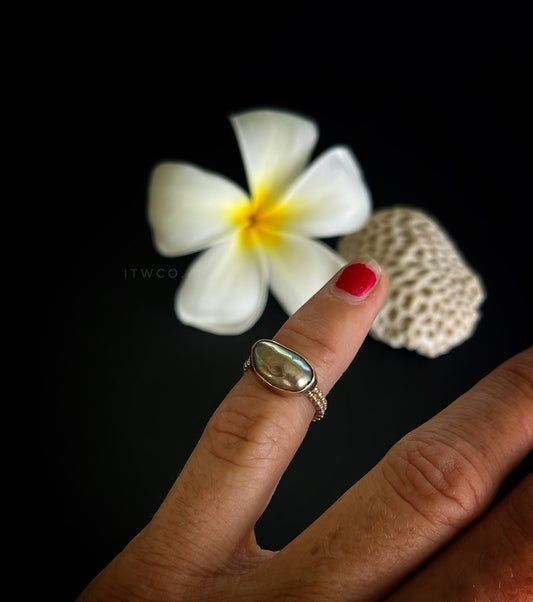 Tahitian Keshi Pearl Ring MTO