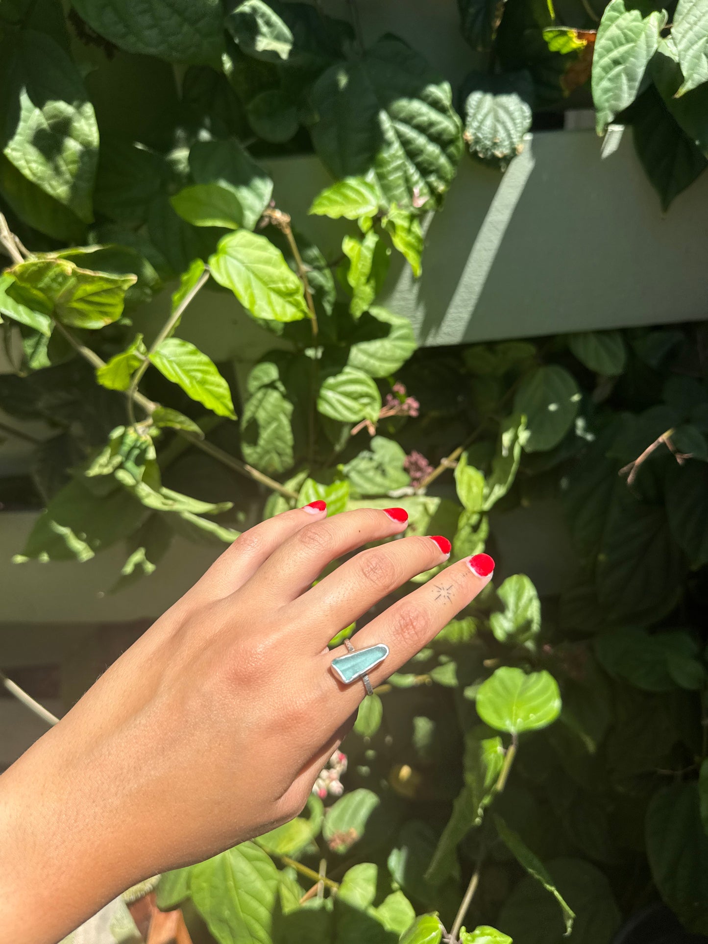 Blue Seaglass Ring MTO