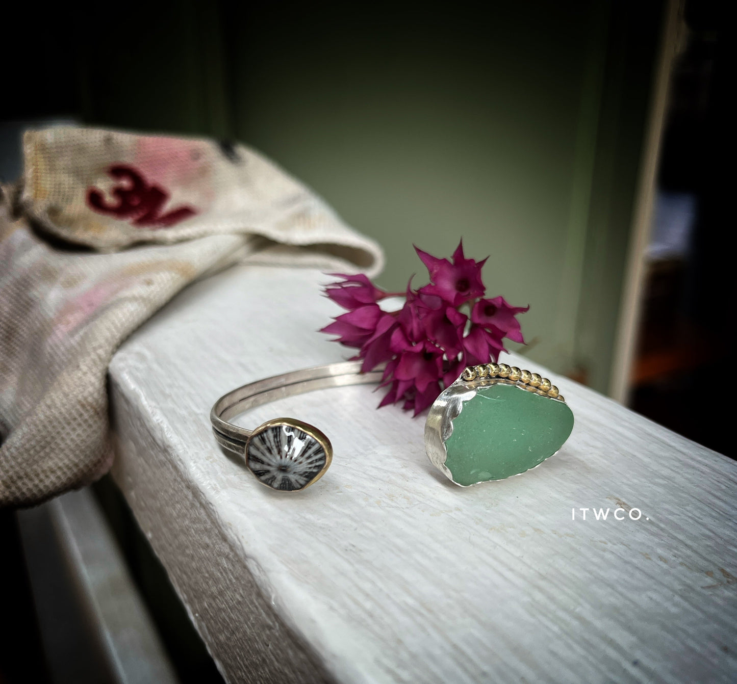 Bar Harbor Sea Glass Cuff