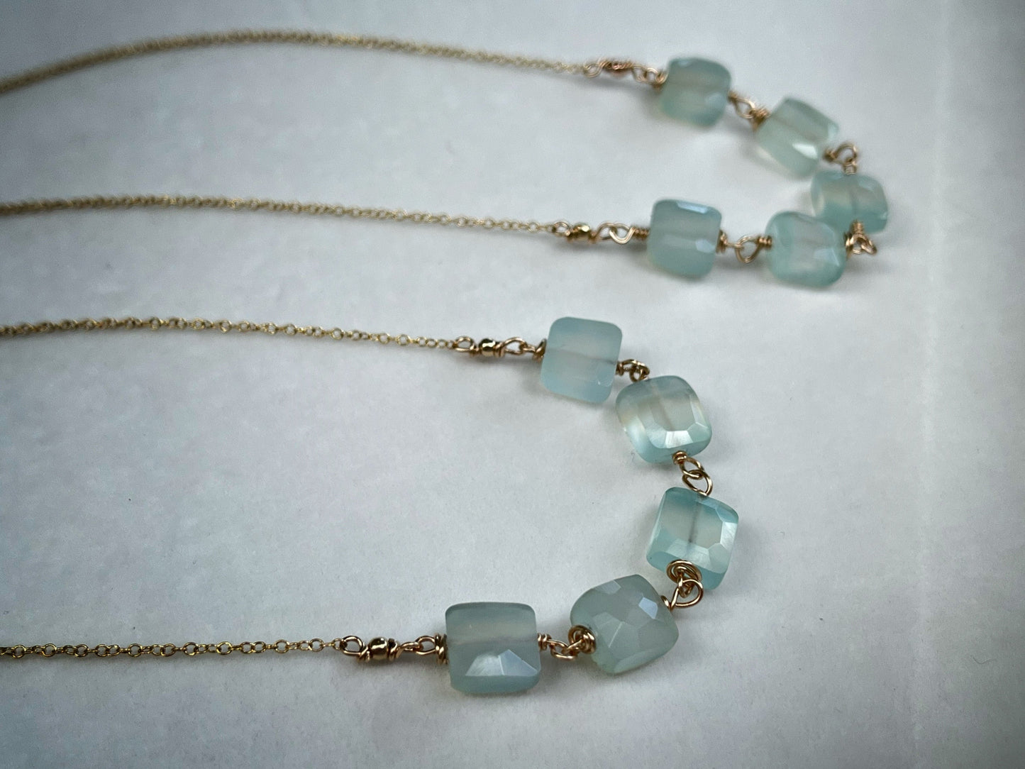 Peru Blue Chalcedony Necklace