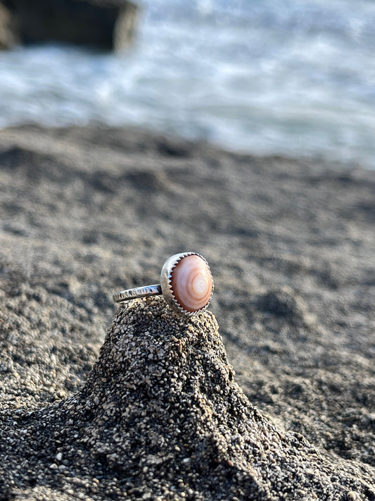 Cinnamon Bun Puka Shell Ring