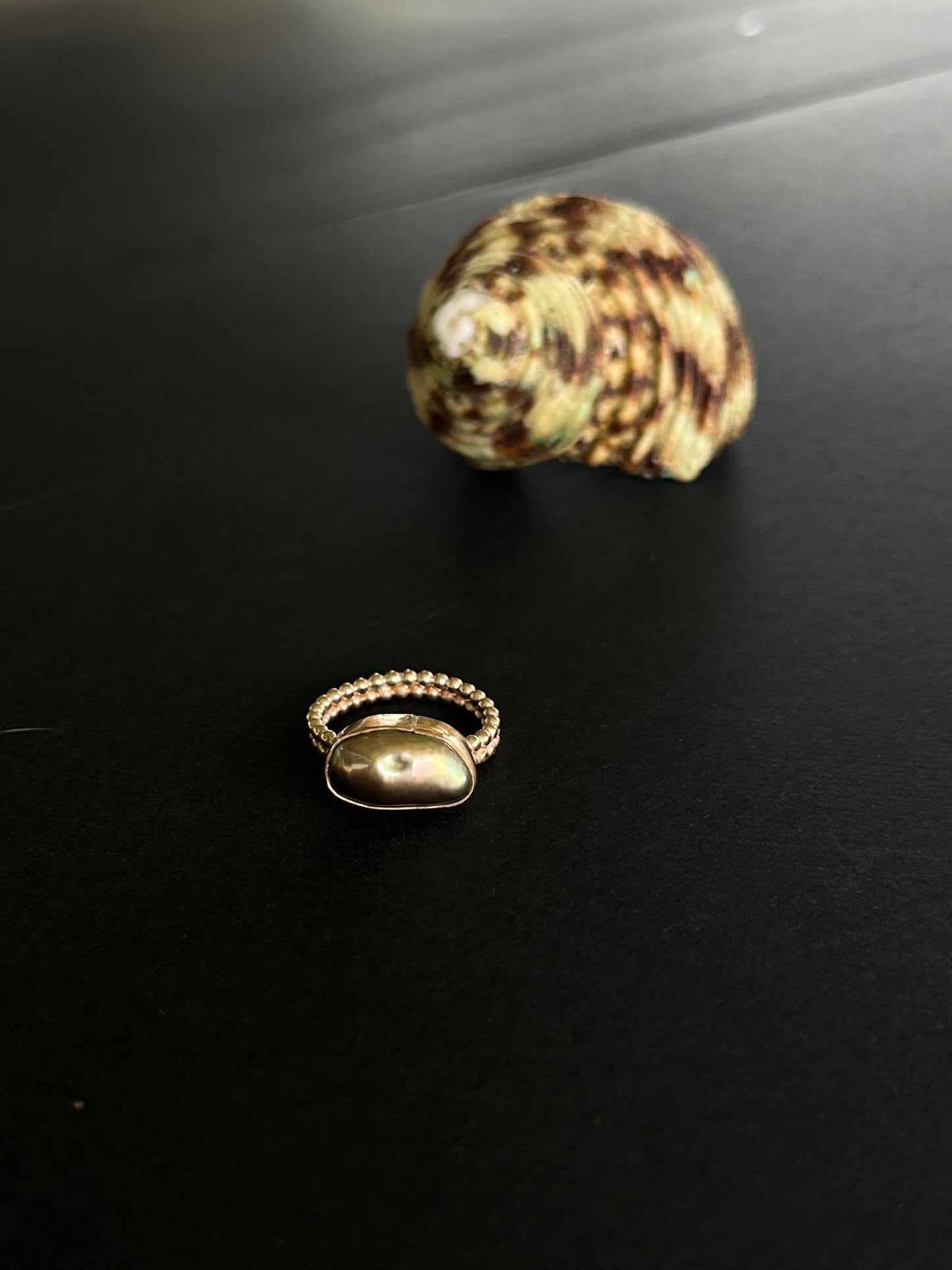 Tahitian Keshi Pearl Pinky / Midi Ring
