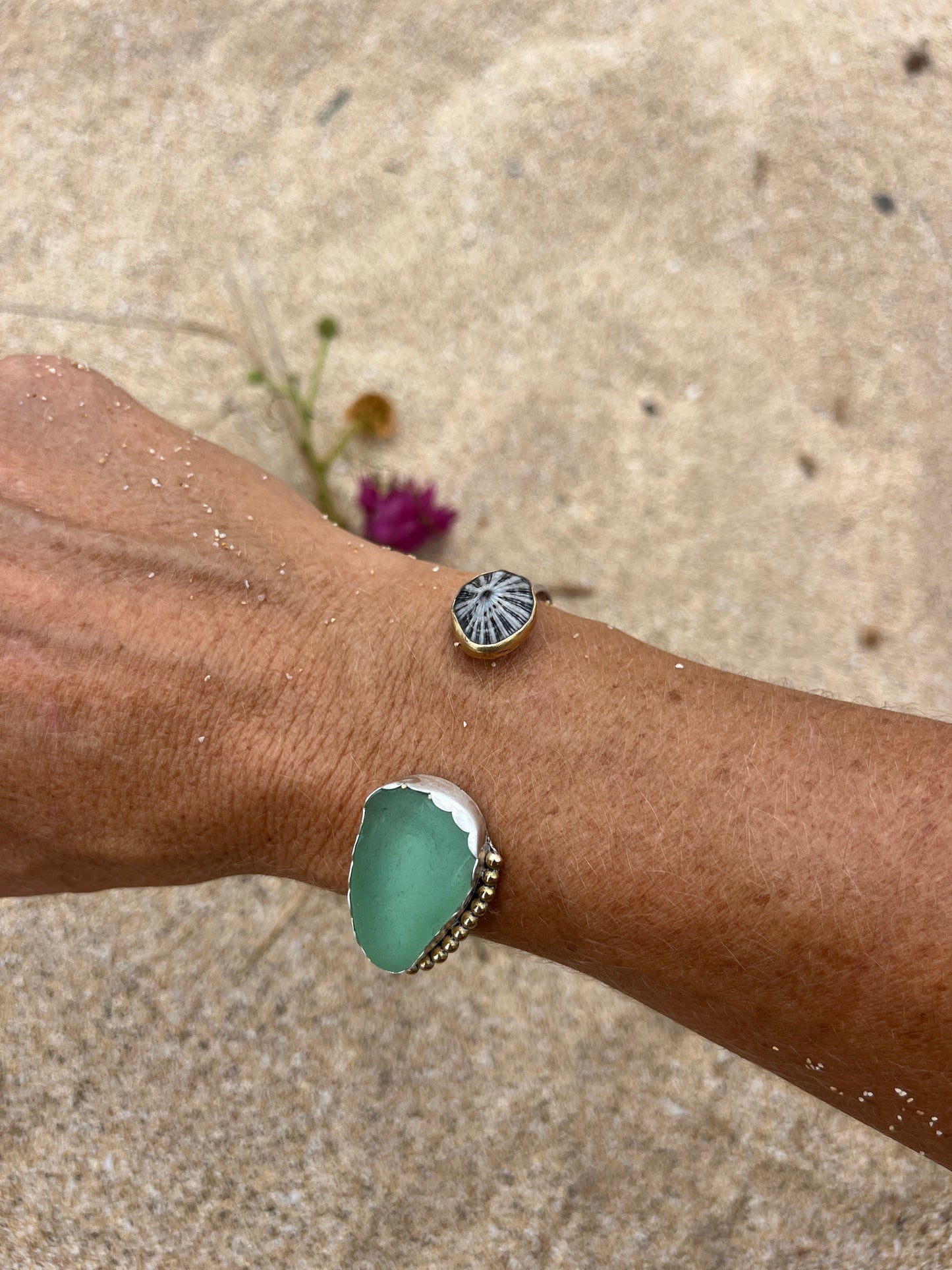 Bar Harbor Sea Glass Cuff
