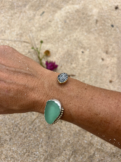 Bar Harbor Sea Glass Cuff