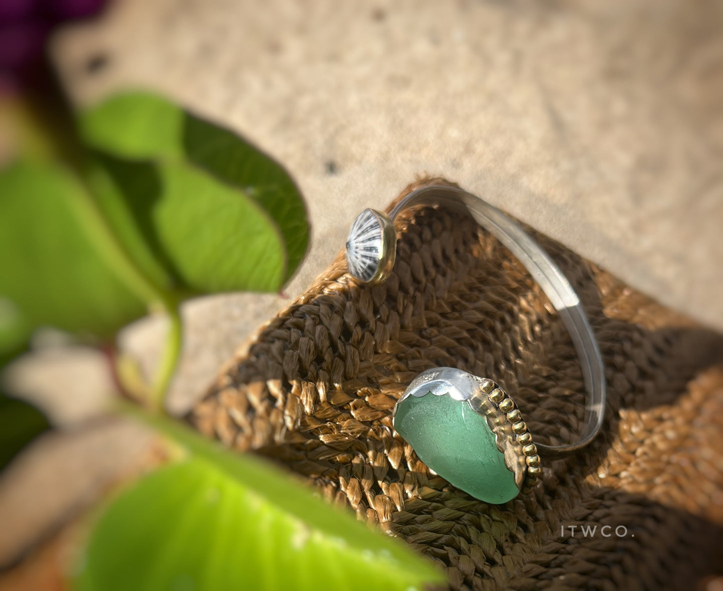 Bar Harbor Sea Glass Cuff