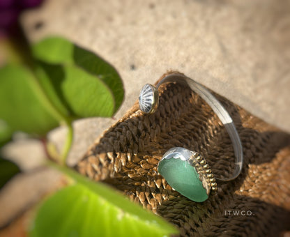 Bar Harbor Sea Glass Cuff
