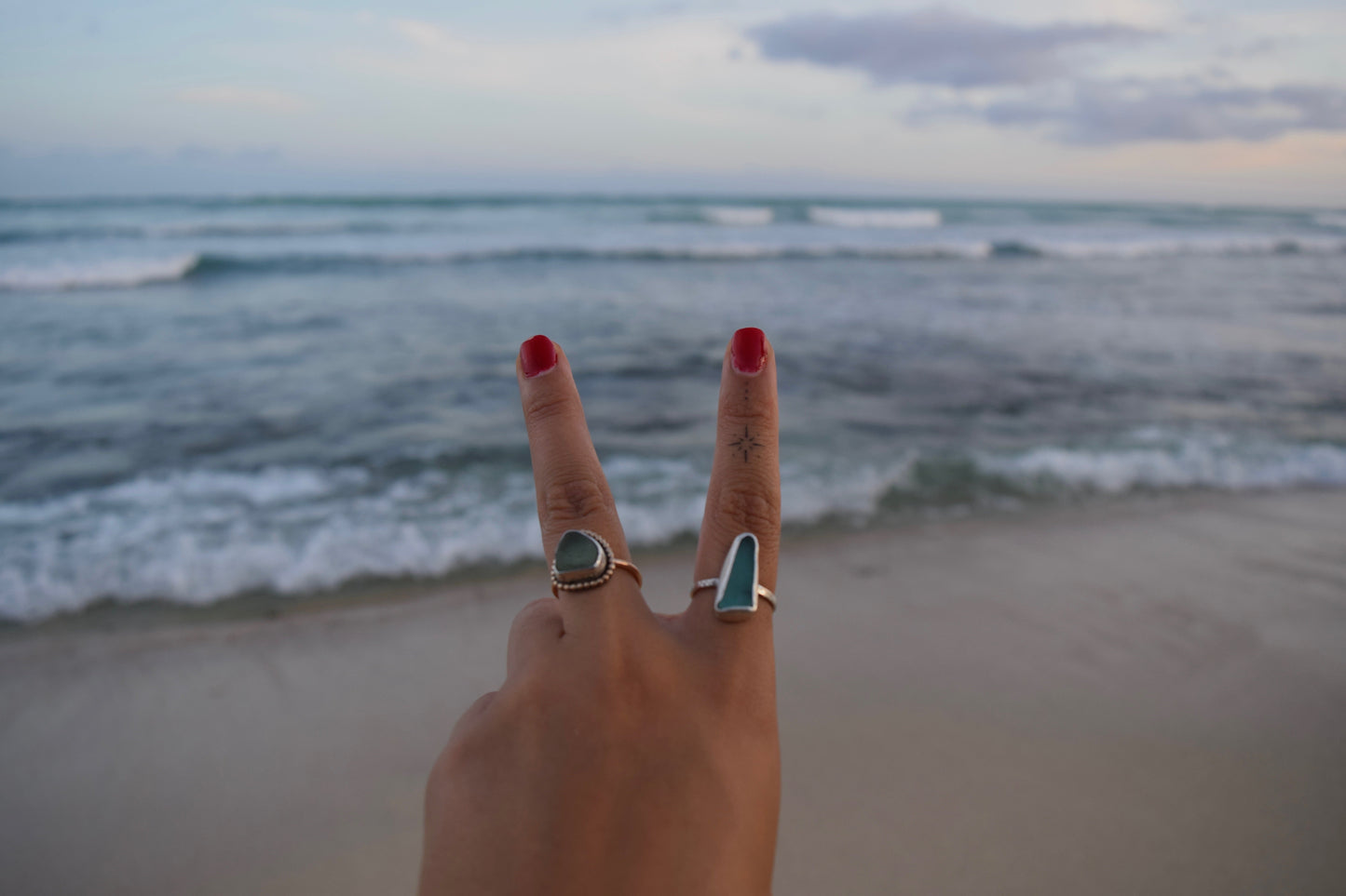 Blue Seaglass Ring MTO