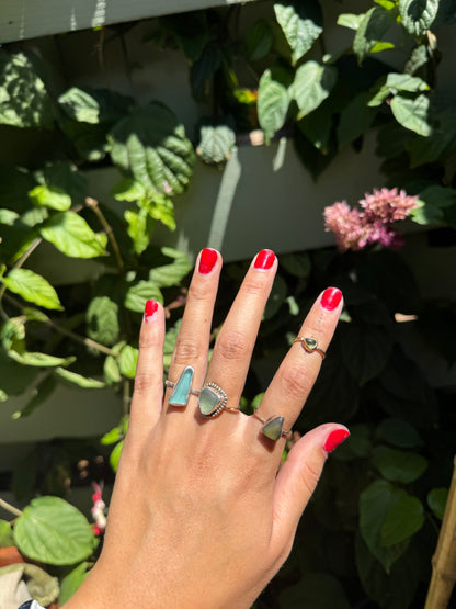 Blue Seaglass Ring MTO