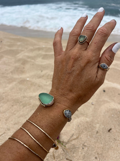 Bar Harbor Sea Glass Cuff