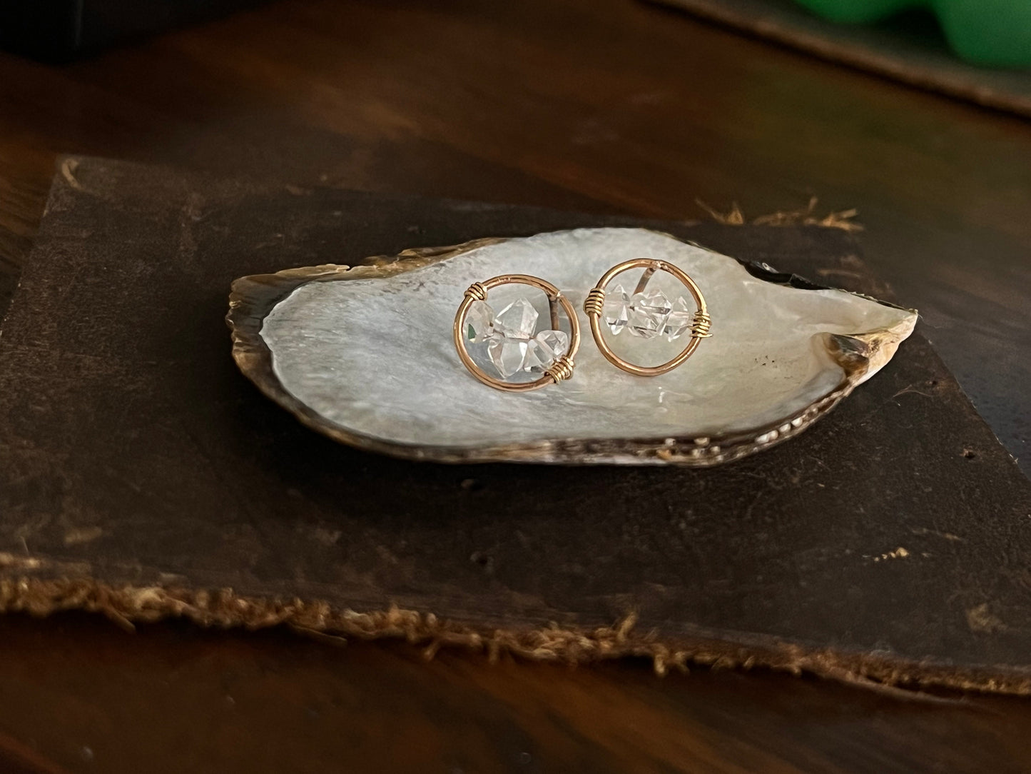 Small Herkimer Hoop Studs MTO