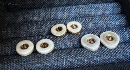 Signature Topaz Inlaid Antler Studs MTO