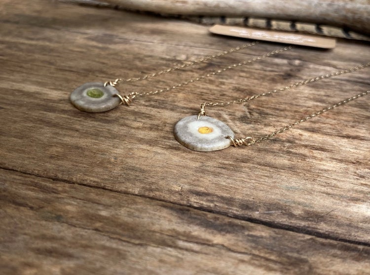 Signature Birthstone Inlaid Antler Necklace 2