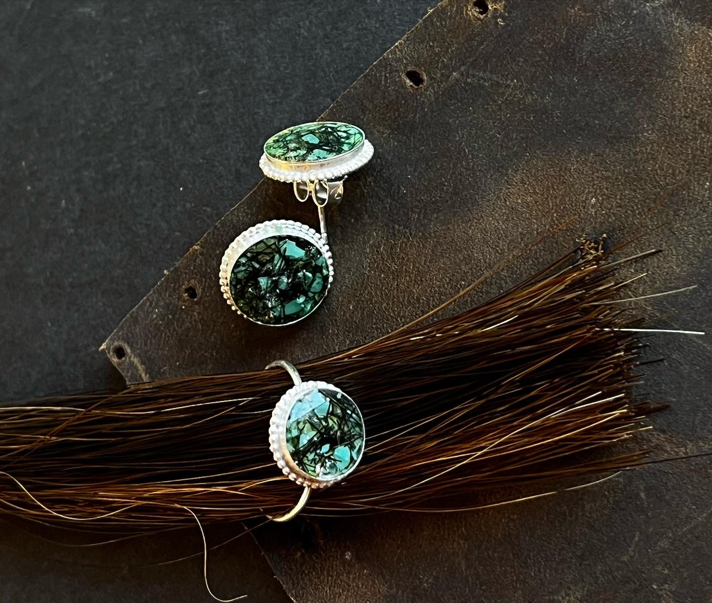 Custom Hair + Gemstone Ring