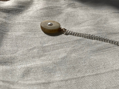 Signature Pearl Inlaid Antler Necklace MTO