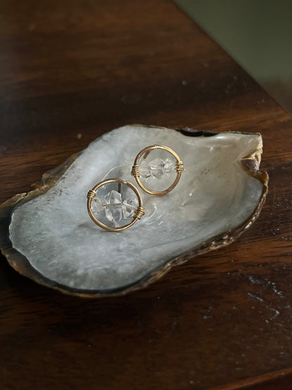 Small Herkimer Hoop Studs MTO