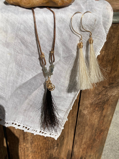 Horsehair Tassel Earrings