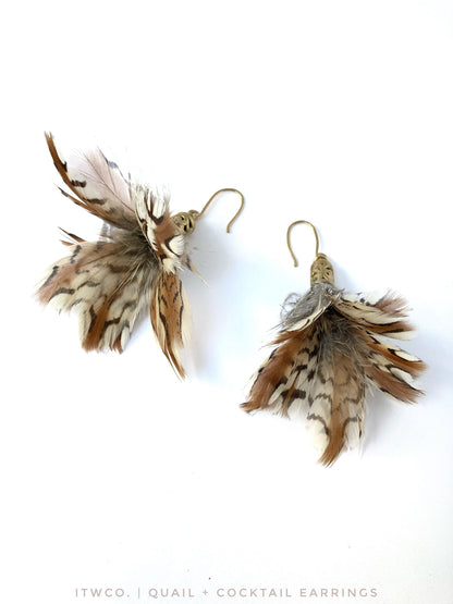 Quail and Cocktail Earrings