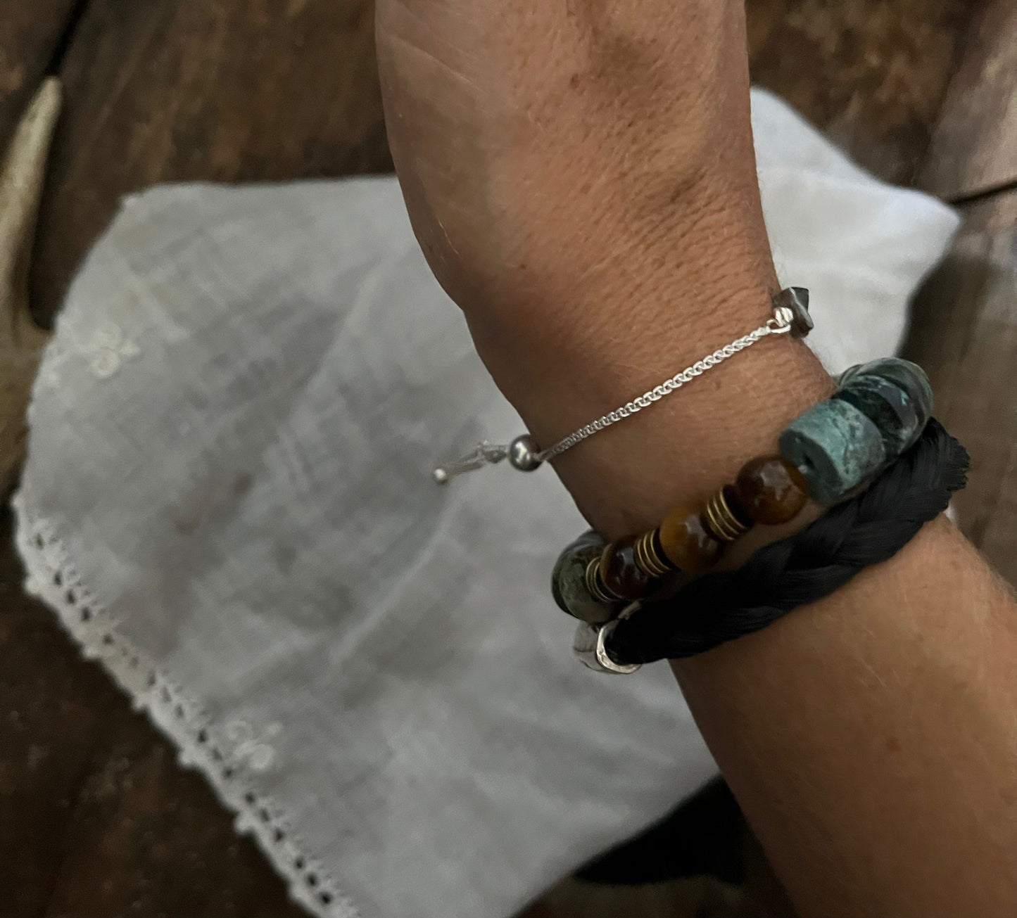 Horsehair Memento Greek Bangle