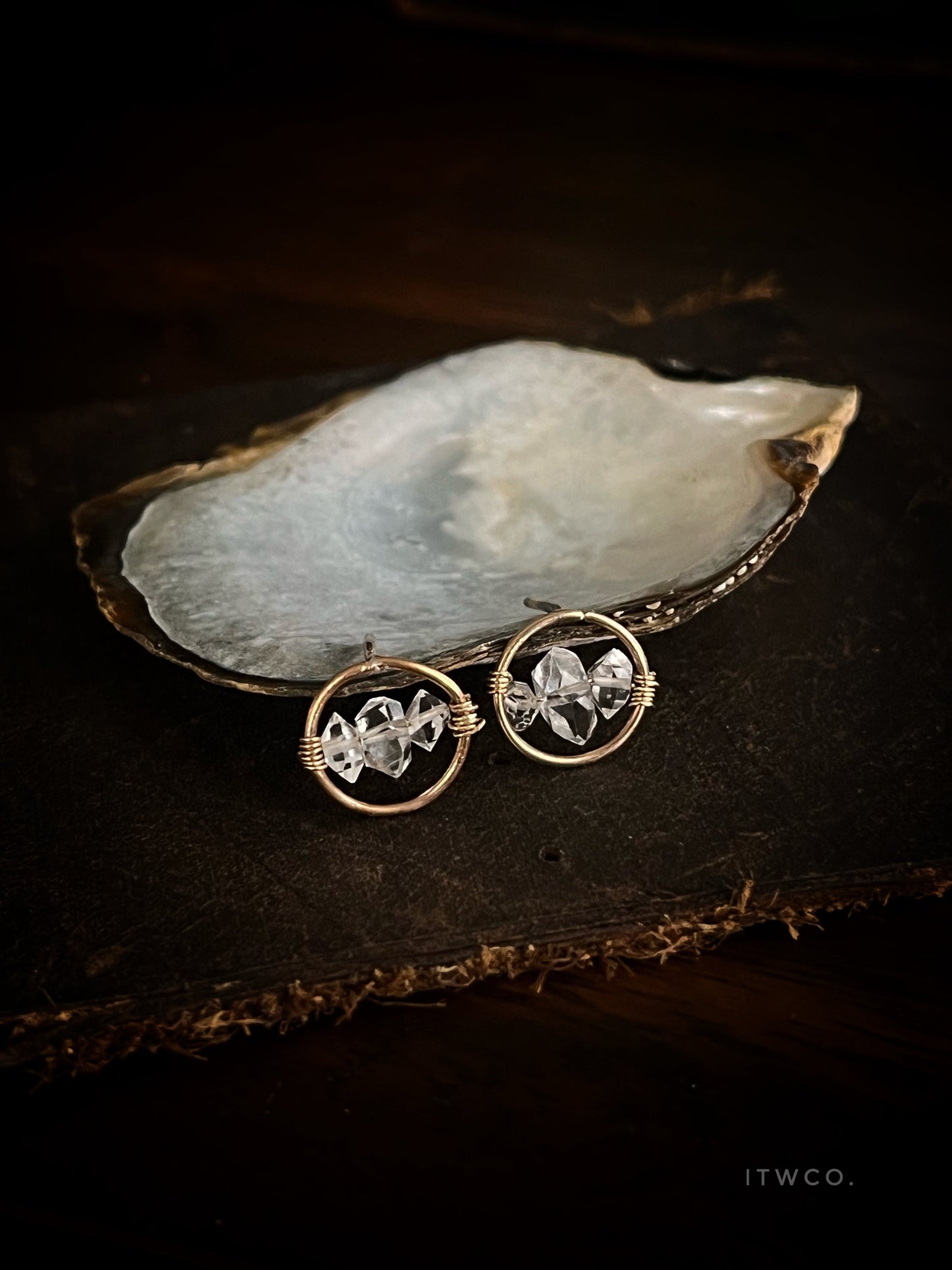 Small Herkimer Hoop Studs MTO