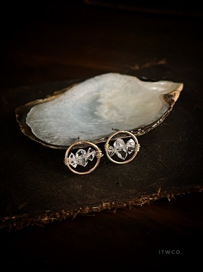 Small Herkimer Hoop Studs MTO