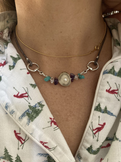Family First Equestrian Necklace | Birthstone Custom