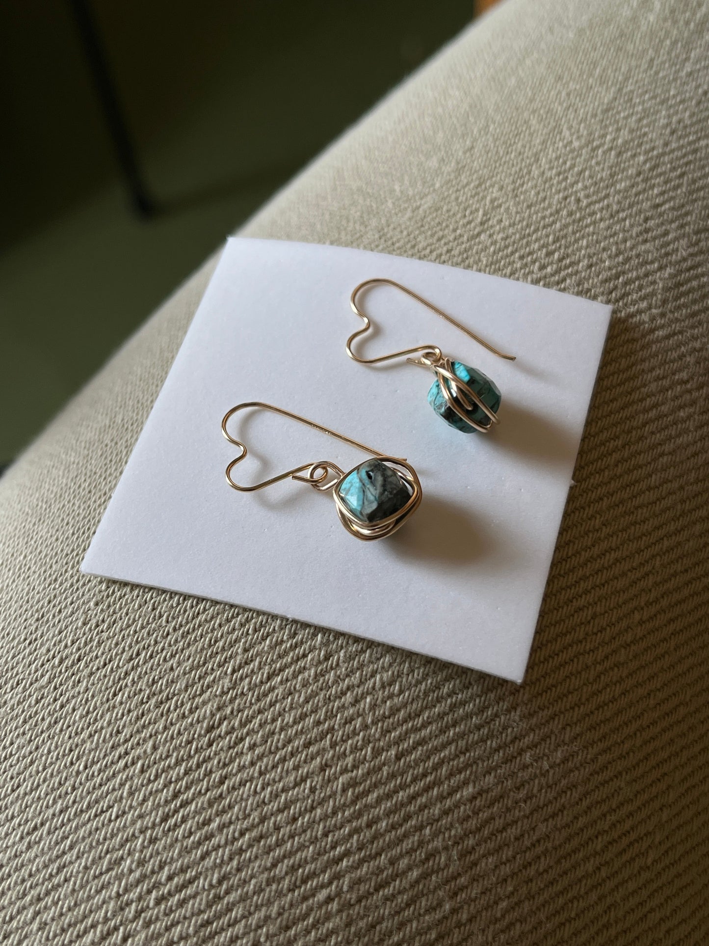 Turquoise Heart Earrings *rts
