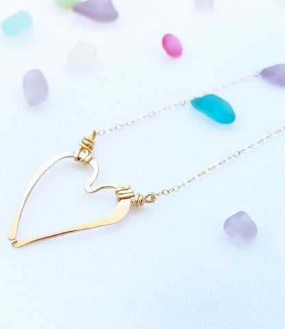 Hammered Heart Necklace